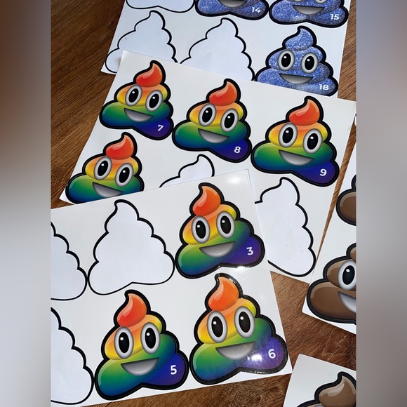 🌸 Pin The Poopie Baby Shower, Gender Reveal, Baby Game Pre-Owned - Picture 6 of 13